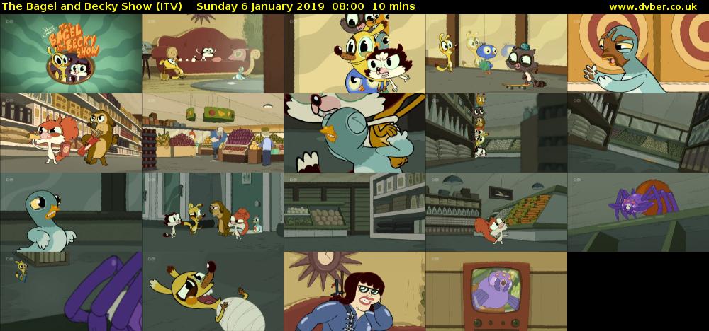 The Bagel and Becky Show (ITV) Sunday 6 January 2019 08:00 - 08:10