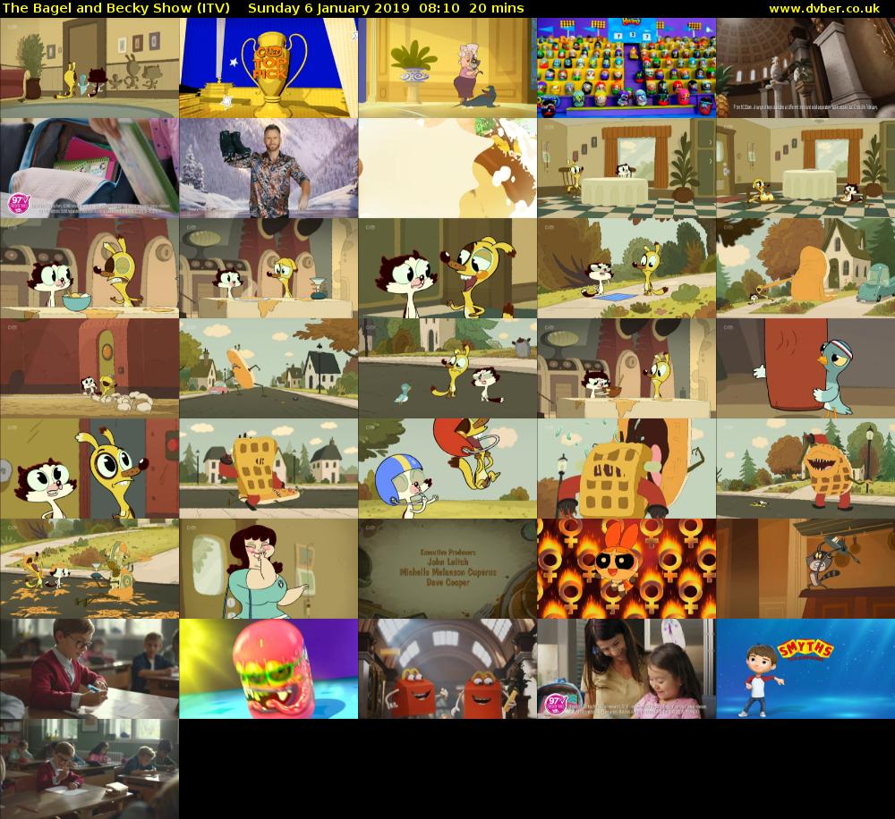 The Bagel and Becky Show (ITV) Sunday 6 January 2019 08:10 - 08:30