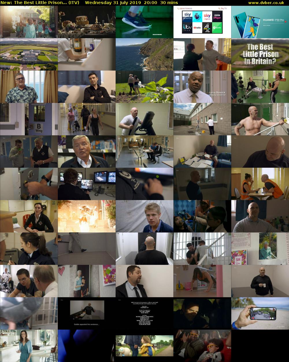 The Best Little Prison... (ITV) Wednesday 31 July 2019 20:00 - 20:30