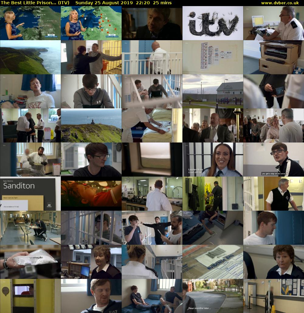 The Best Little Prison... (ITV) Sunday 25 August 2019 22:20 - 22:45