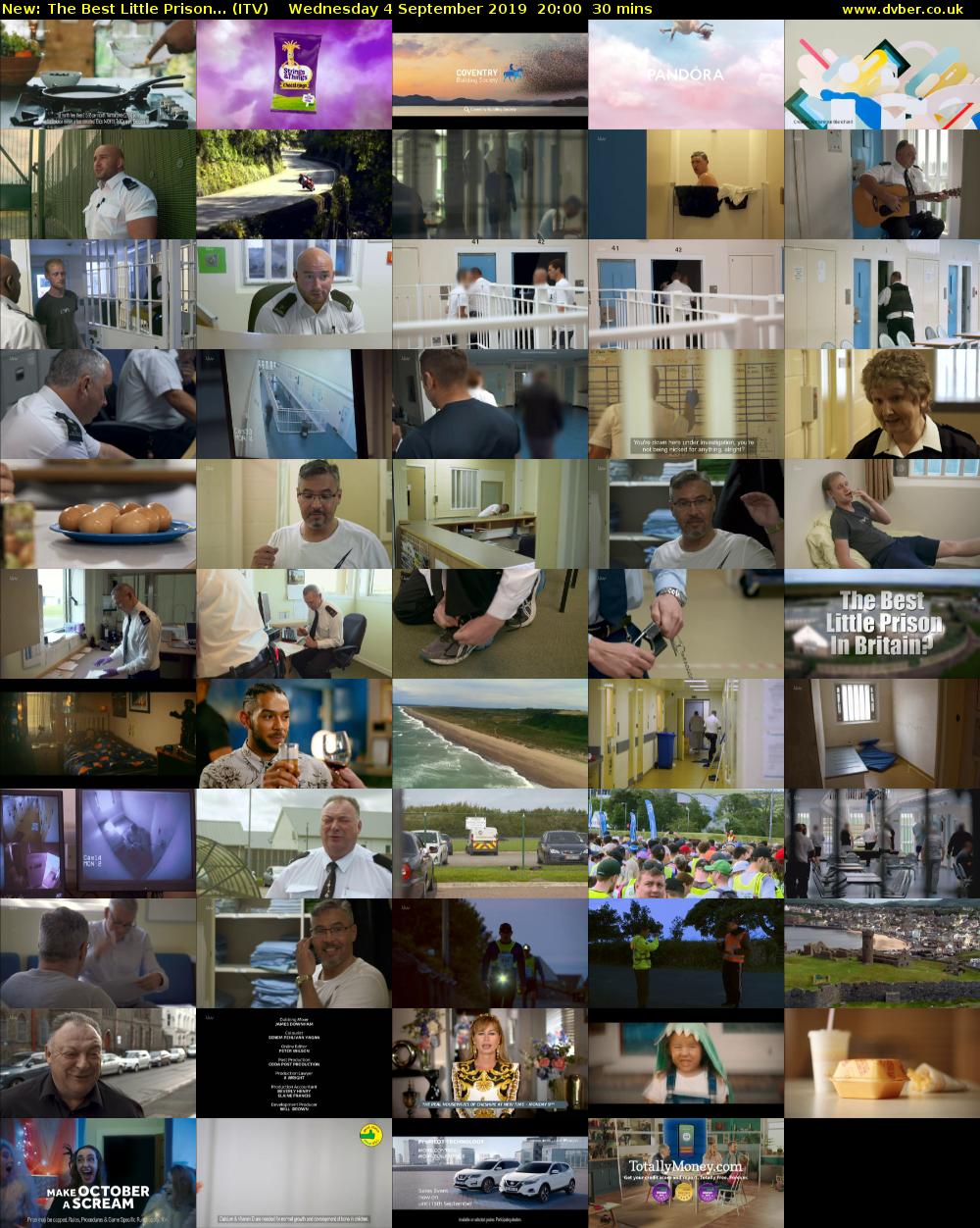 The Best Little Prison... (ITV) Wednesday 4 September 2019 20:00 - 20:30