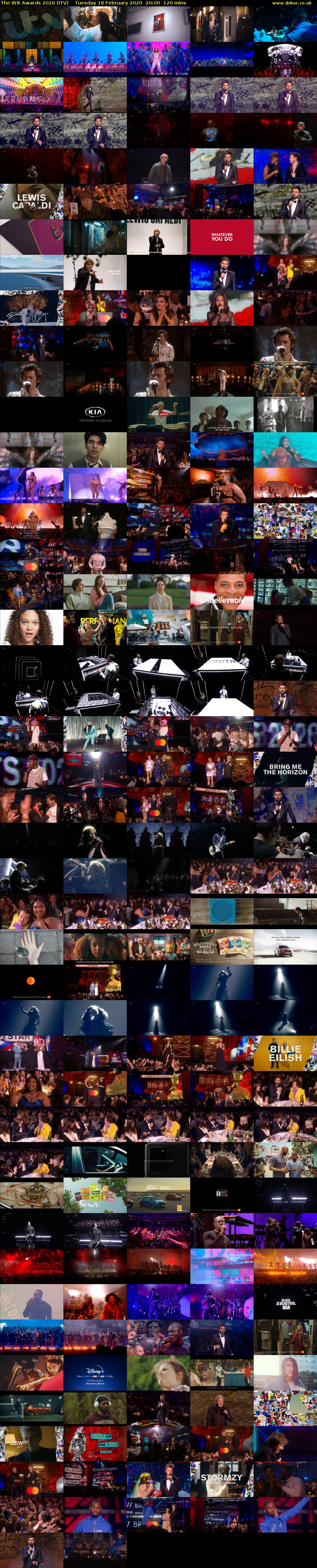 The Brit Awards 2020 (ITV) Tuesday 18 February 2020 20:00 - 22:00