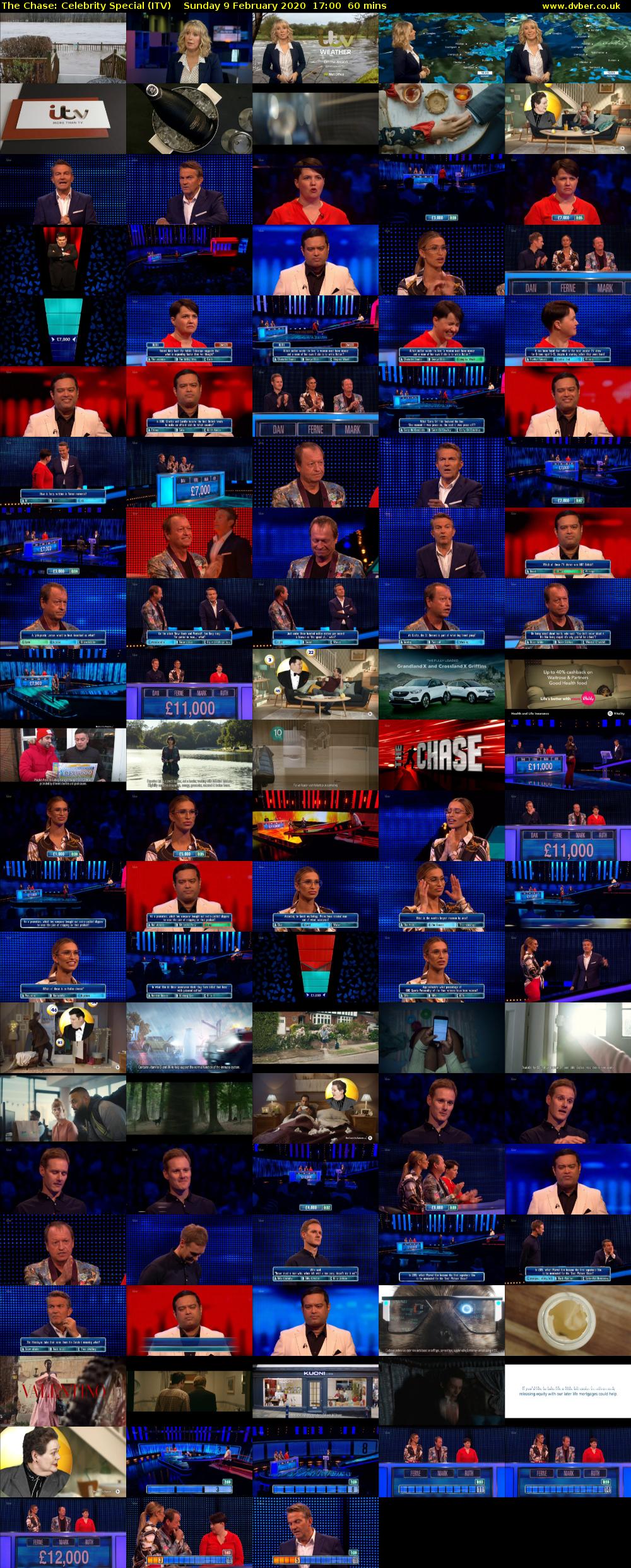 The Chase: Celebrity Special (ITV) Sunday 9 February 2020 17:00 - 18:00