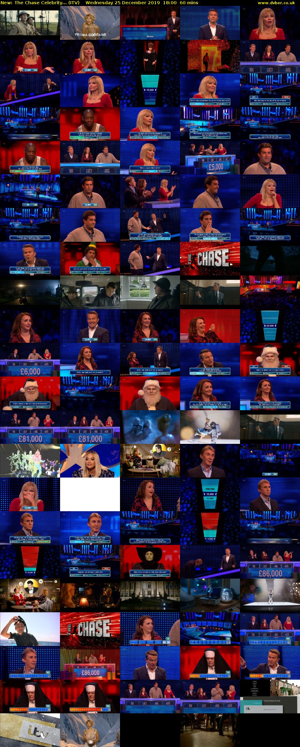 The Chase Celebrity... (ITV) Wednesday 25 December 2019 18:00 - 19:00
