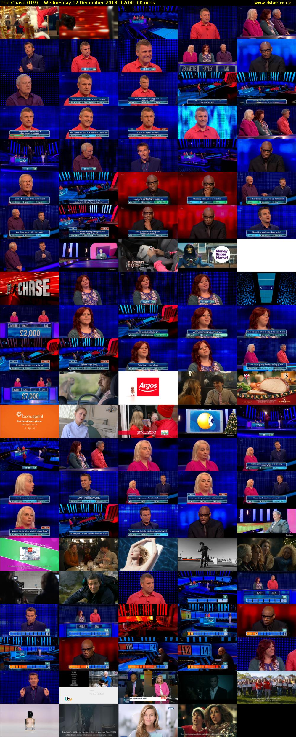 The Chase (ITV) Wednesday 12 December 2018 17:00 - 18:00