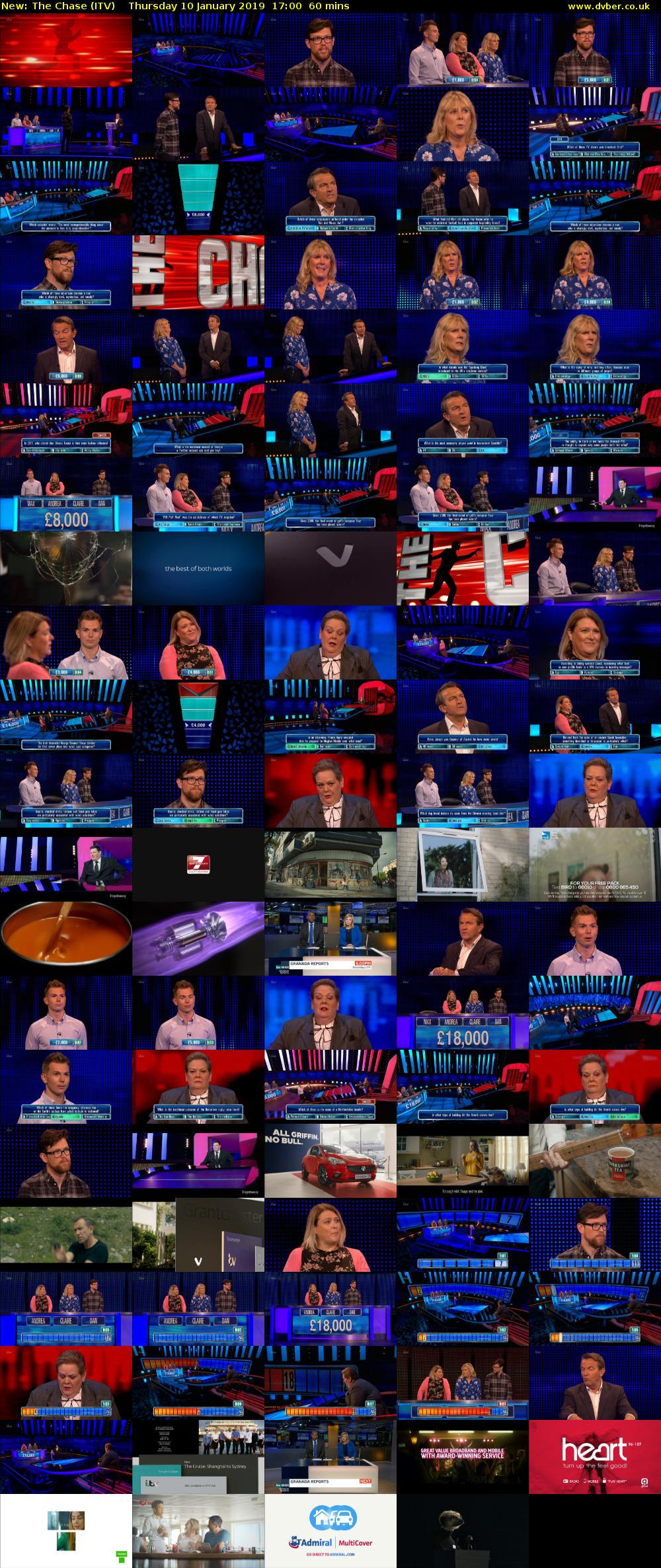 The Chase (ITV) Thursday 10 January 2019 17:00 - 18:00