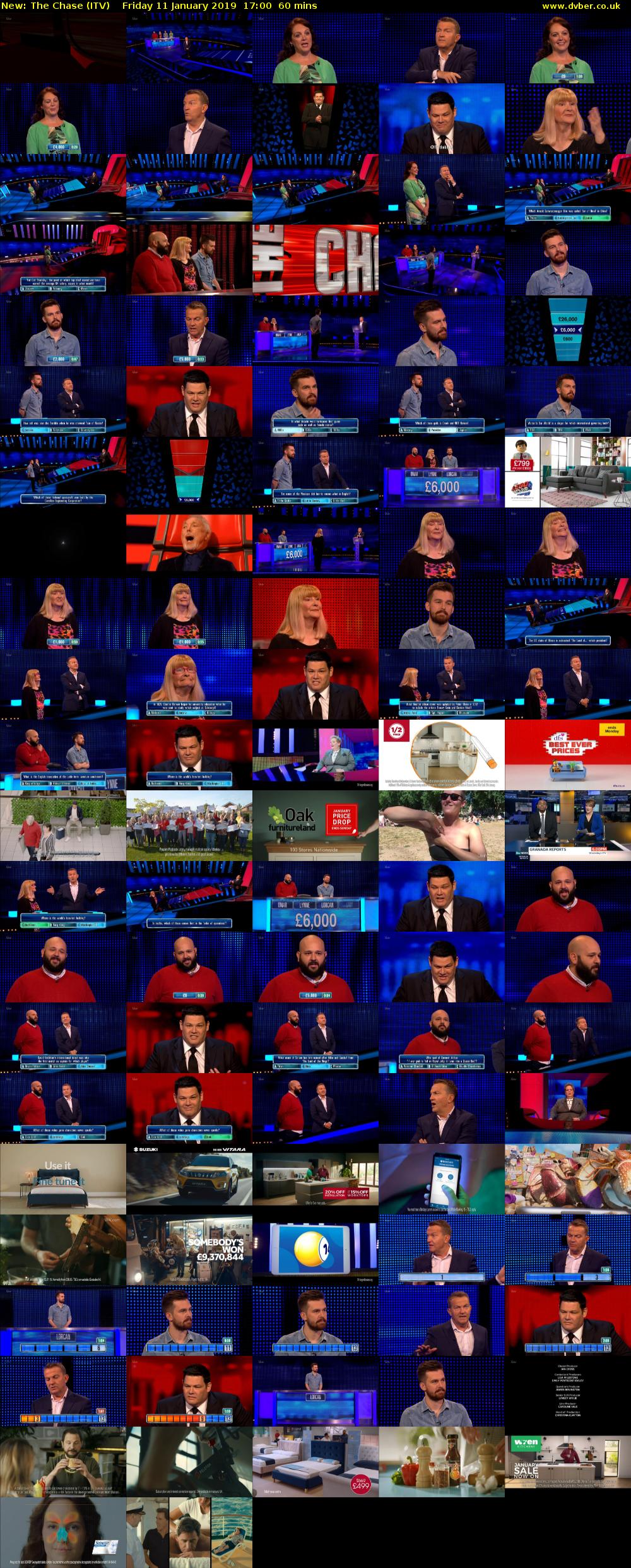 The Chase (ITV) Friday 11 January 2019 17:00 - 18:00