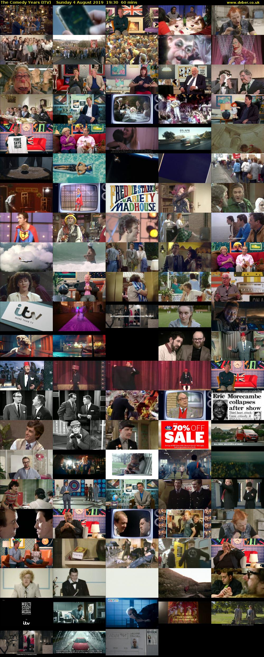 The Comedy Years (ITV) Sunday 4 August 2019 19:30 - 20:30