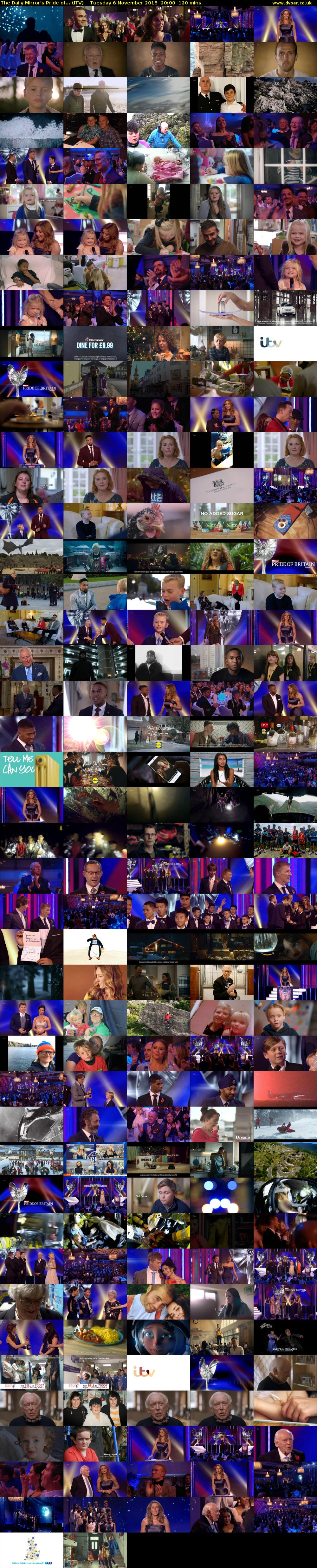 The Daily Mirror's Pride of... (ITV) Tuesday 6 November 2018 20:00 - 22:00