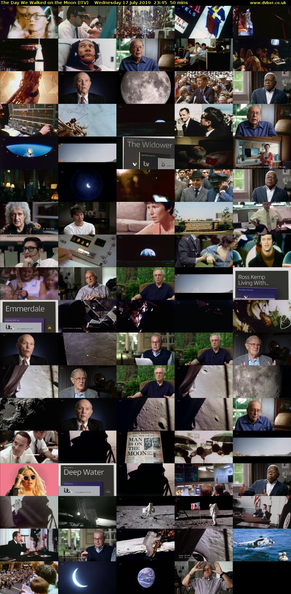 The Day We Walked on the Moon (ITV) Wednesday 17 July 2019 23:45 - 00:35