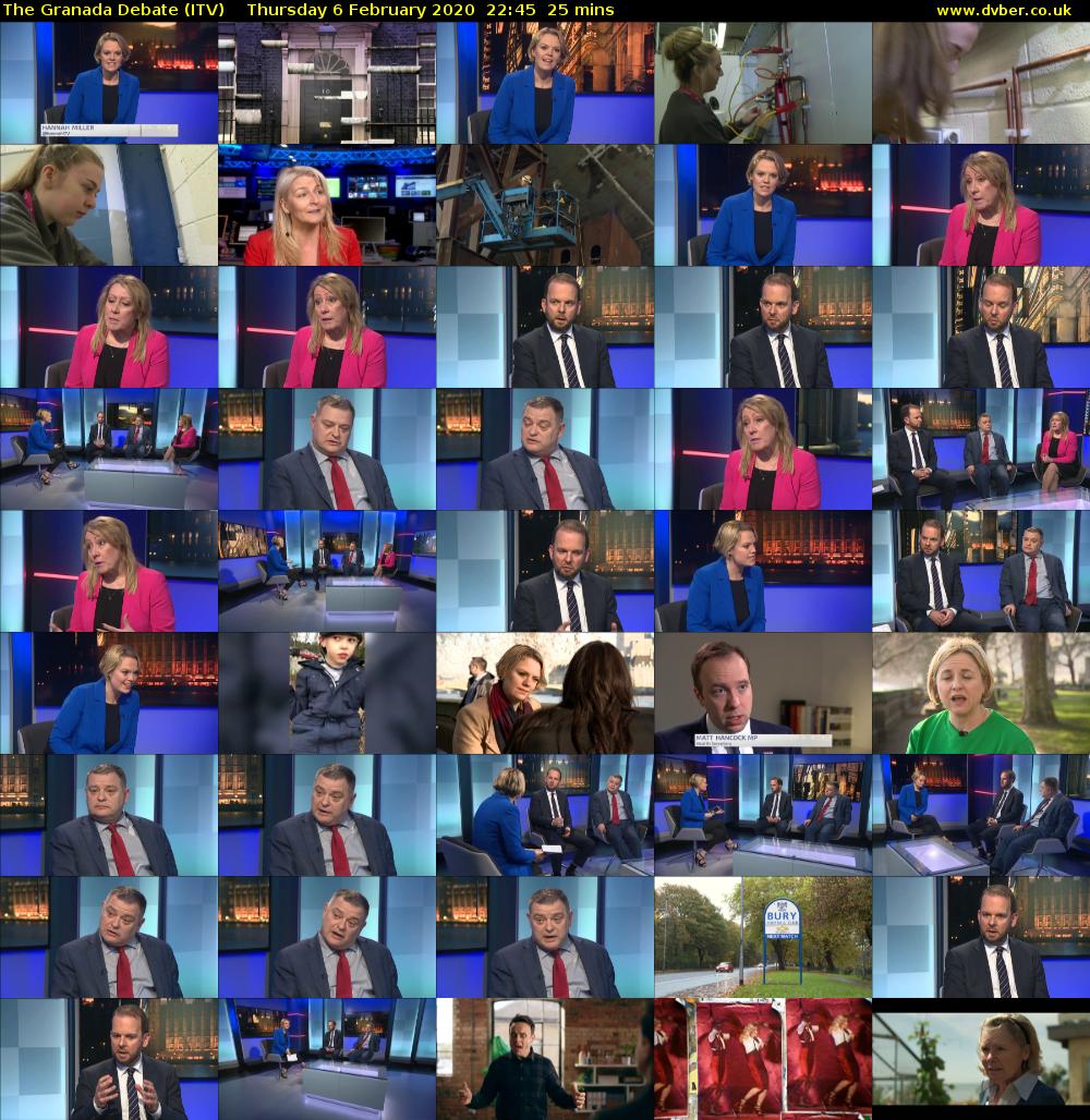 The Granada Debate (ITV) Thursday 6 February 2020 22:45 - 23:10