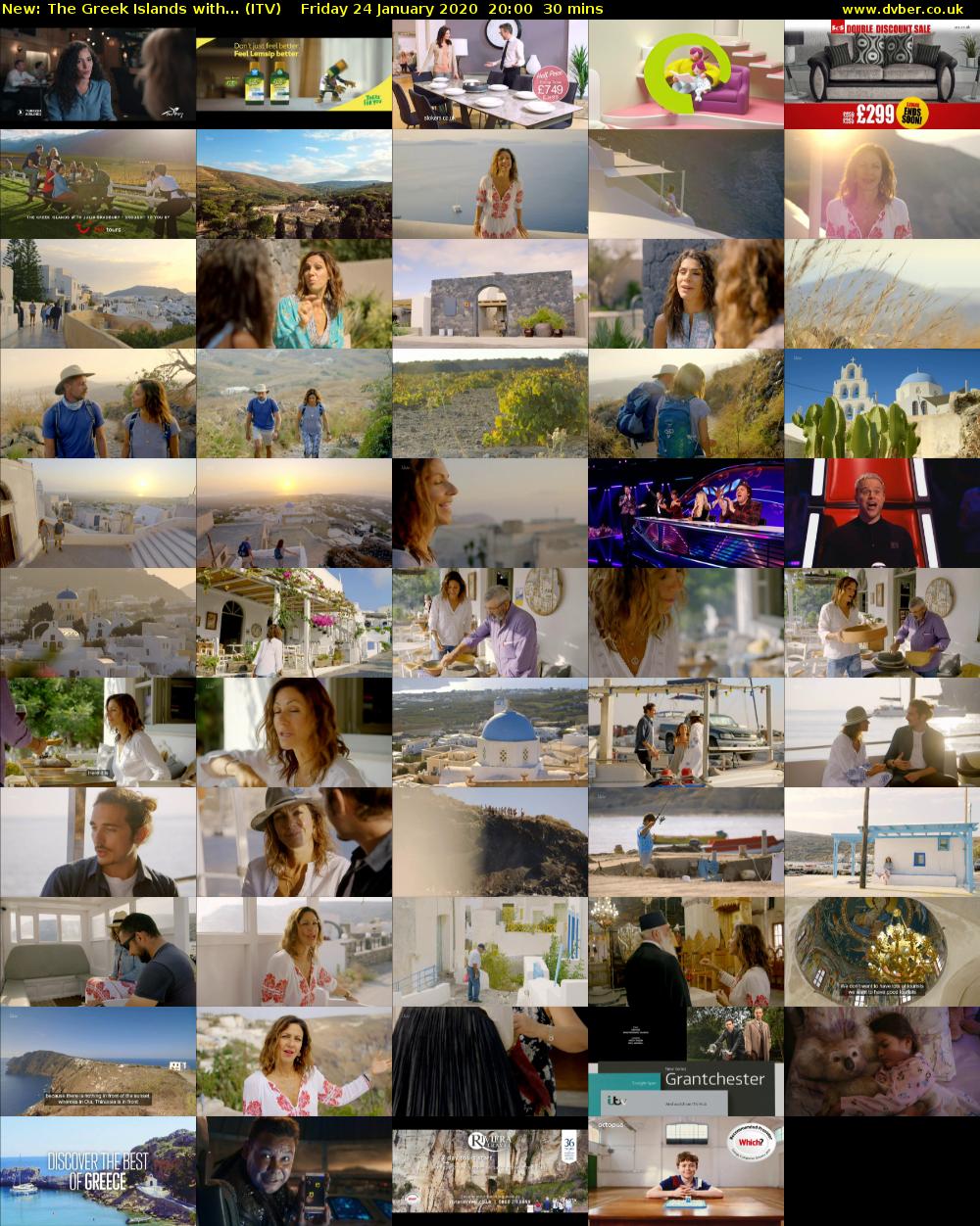 The Greek Islands with... (ITV) Friday 24 January 2020 20:00 - 20:30