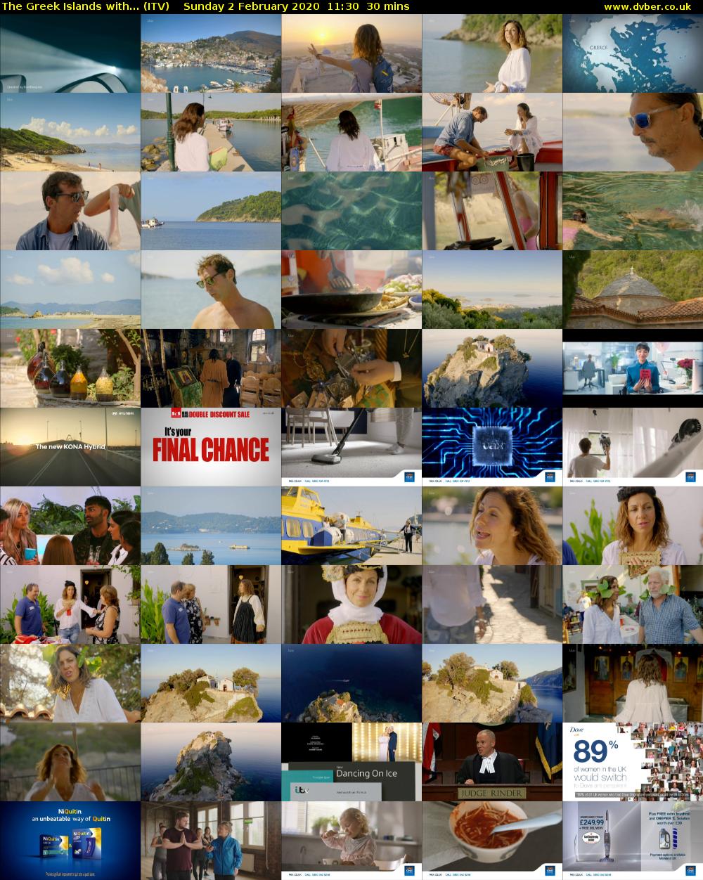 The Greek Islands with... (ITV) Sunday 2 February 2020 11:30 - 12:00