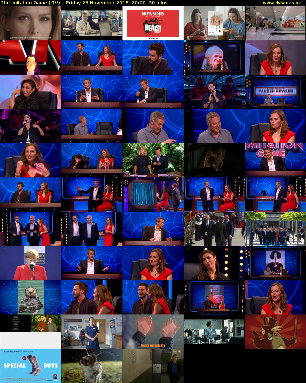 The Imitation Game (ITV) Friday 23 November 2018 20:00 - 20:30