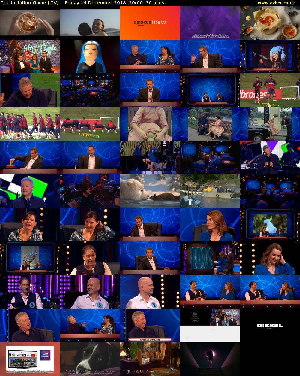 The Imitation Game (ITV) Friday 14 December 2018 20:00 - 20:30