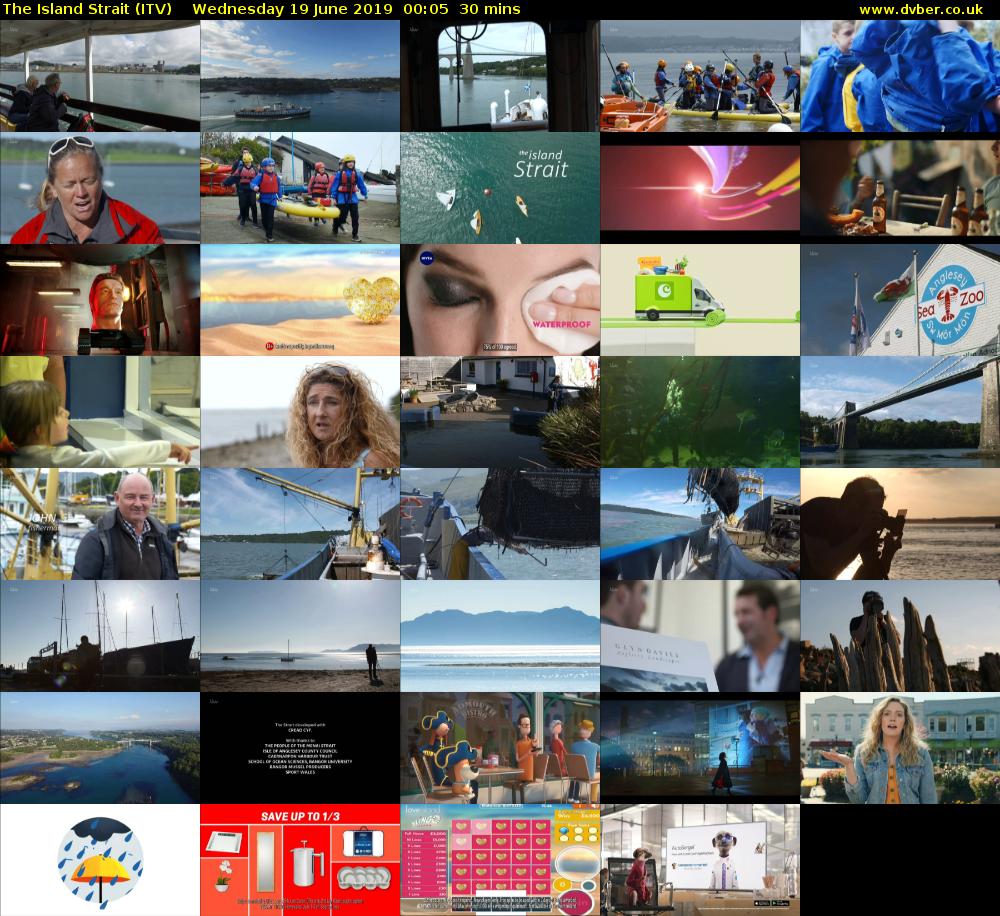 The Island Strait (ITV) Wednesday 19 June 2019 00:05 - 00:35