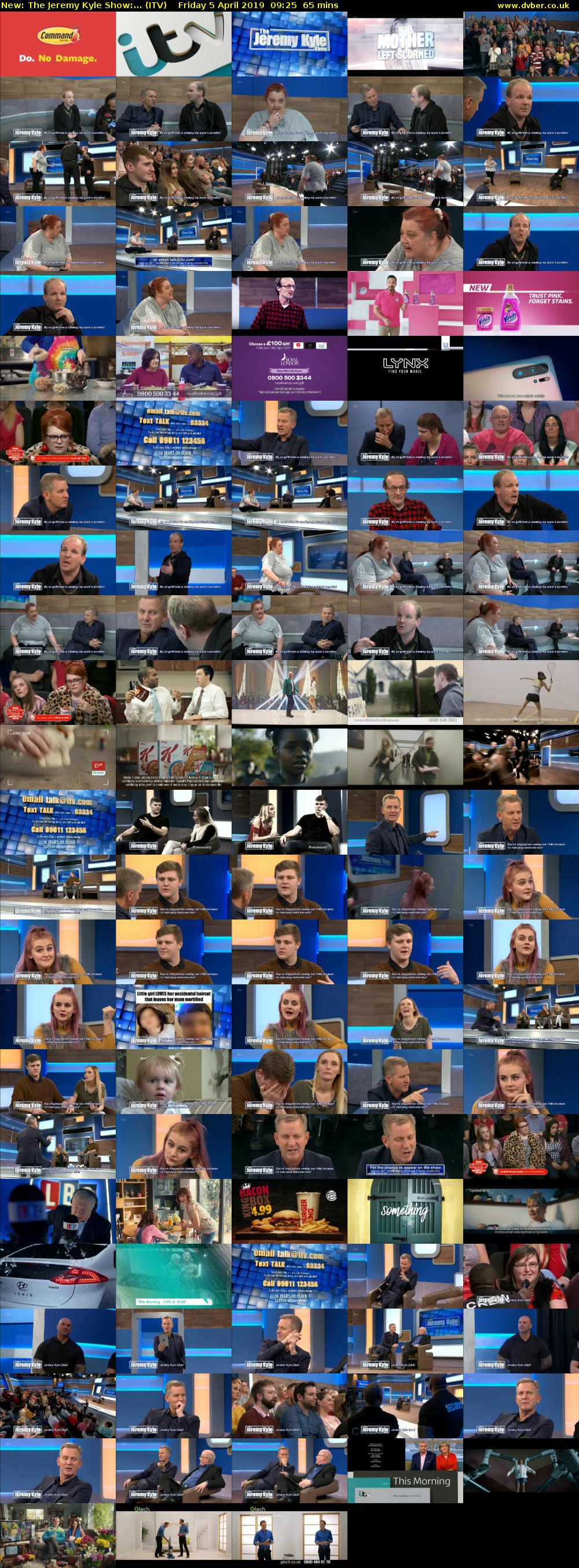 The Jeremy Kyle Show:... (ITV) Friday 5 April 2019 09:25 - 10:30
