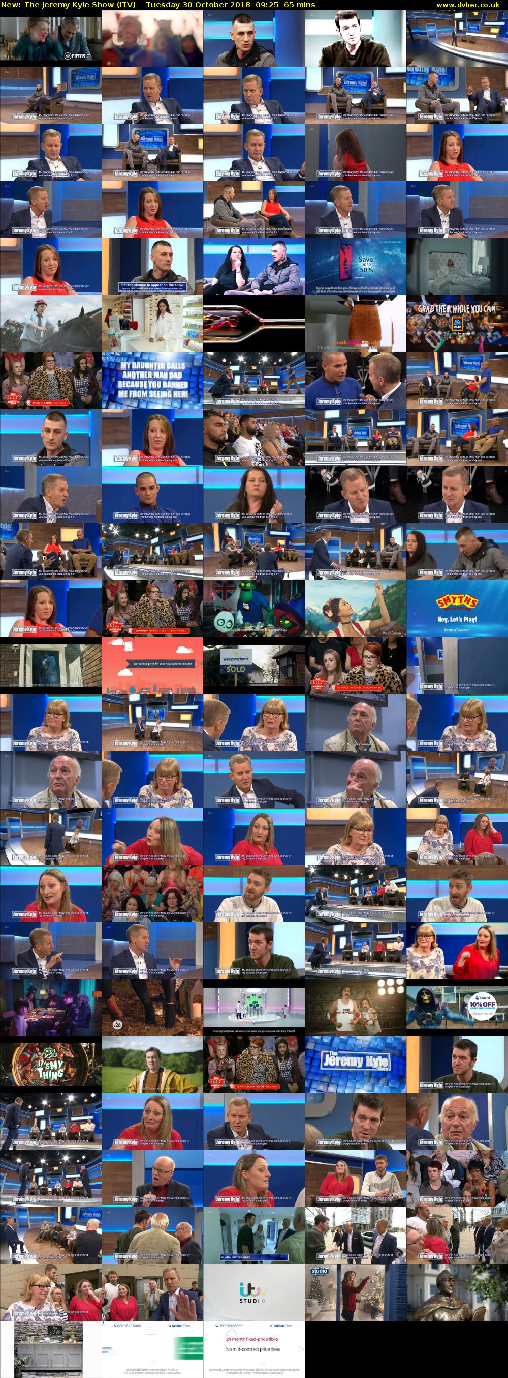 The Jeremy Kyle Show (ITV) Tuesday 30 October 2018 09:25 - 10:30