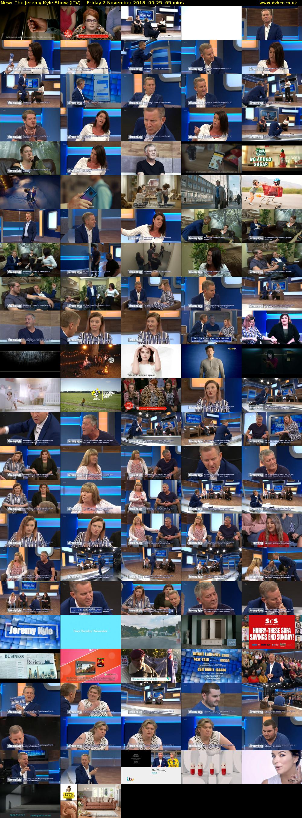 The Jeremy Kyle Show (ITV) Friday 2 November 2018 09:25 - 10:30