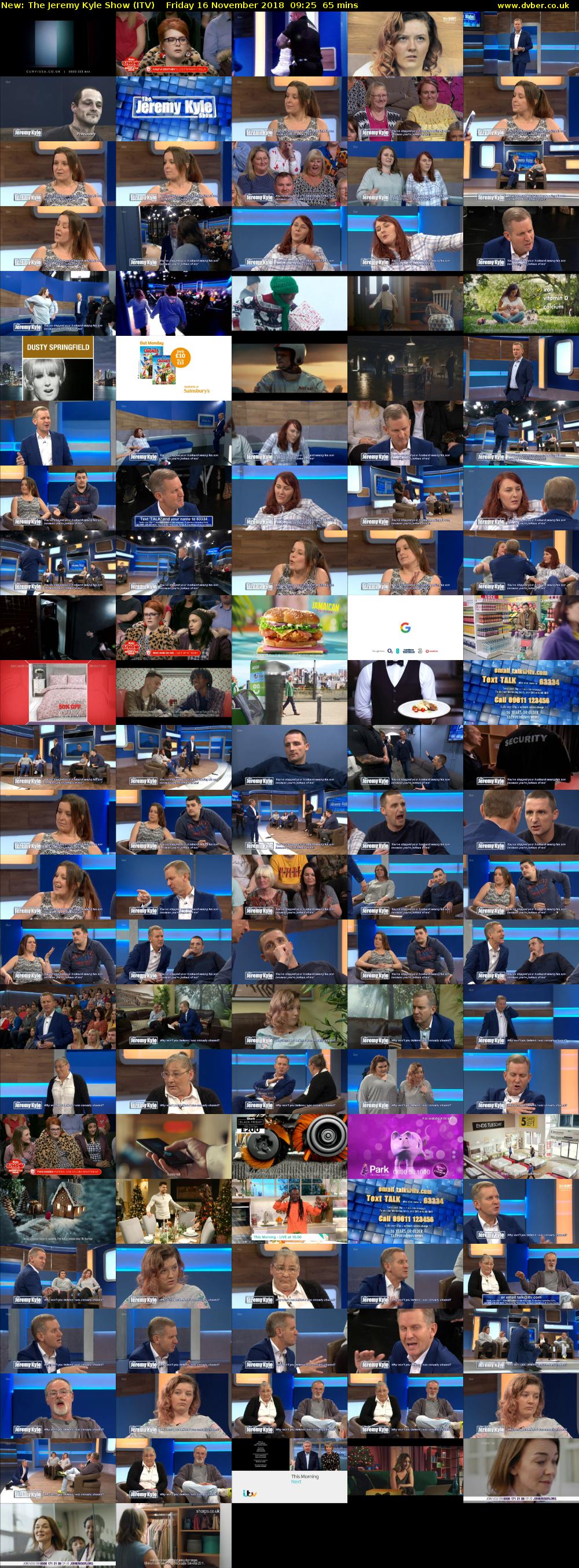 The Jeremy Kyle Show (ITV) Friday 16 November 2018 09:25 - 10:30