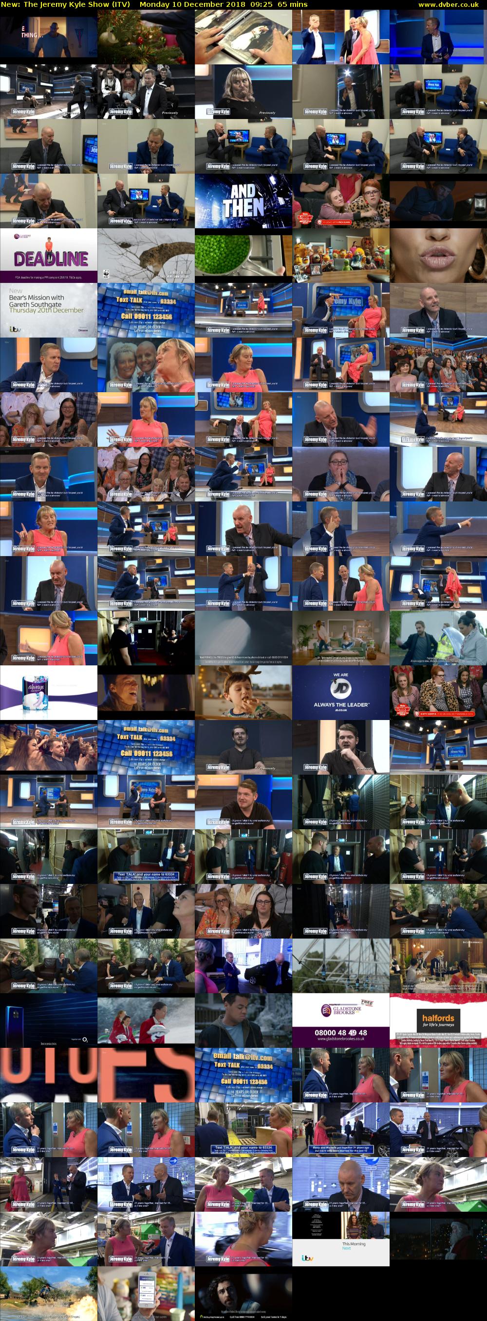 The Jeremy Kyle Show (ITV) Monday 10 December 2018 09:25 - 10:30