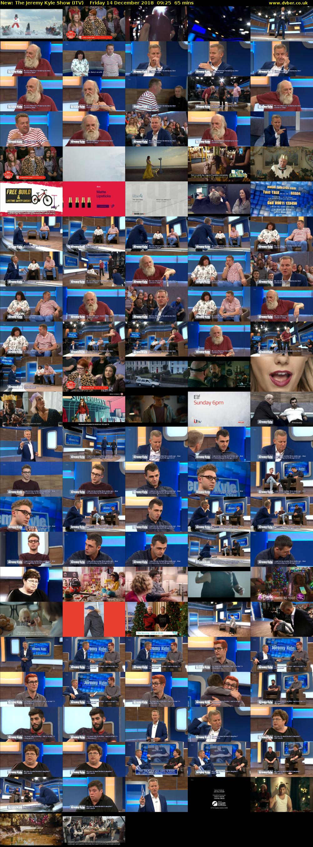 The Jeremy Kyle Show (ITV) Friday 14 December 2018 09:25 - 10:30