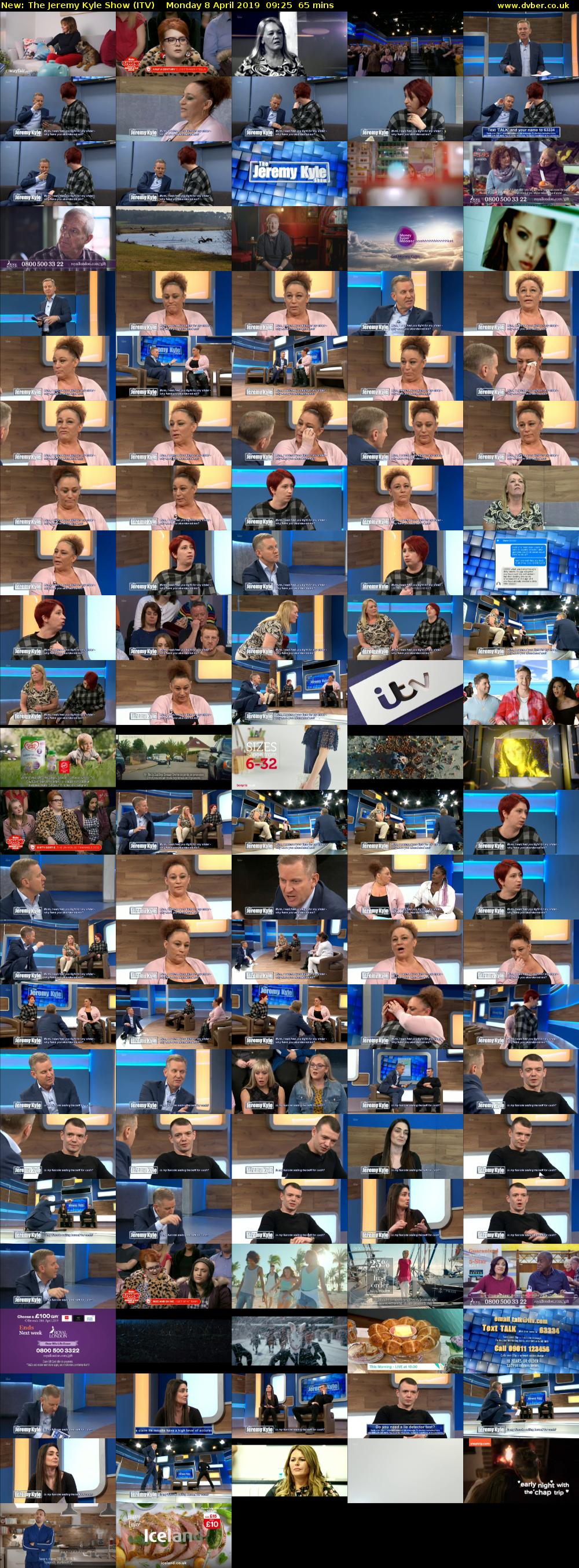 The Jeremy Kyle Show (ITV) Monday 8 April 2019 09:25 - 10:30
