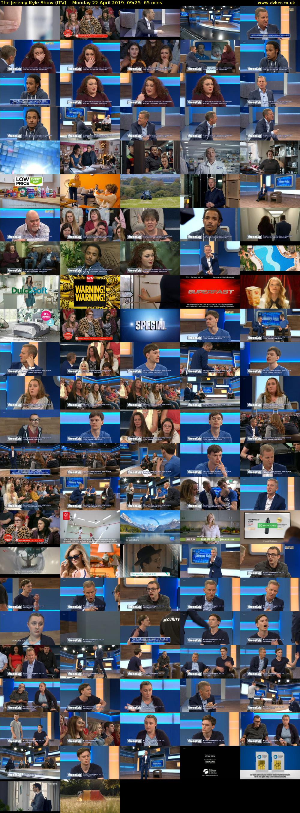 The Jeremy Kyle Show (ITV) Monday 22 April 2019 09:25 - 10:30