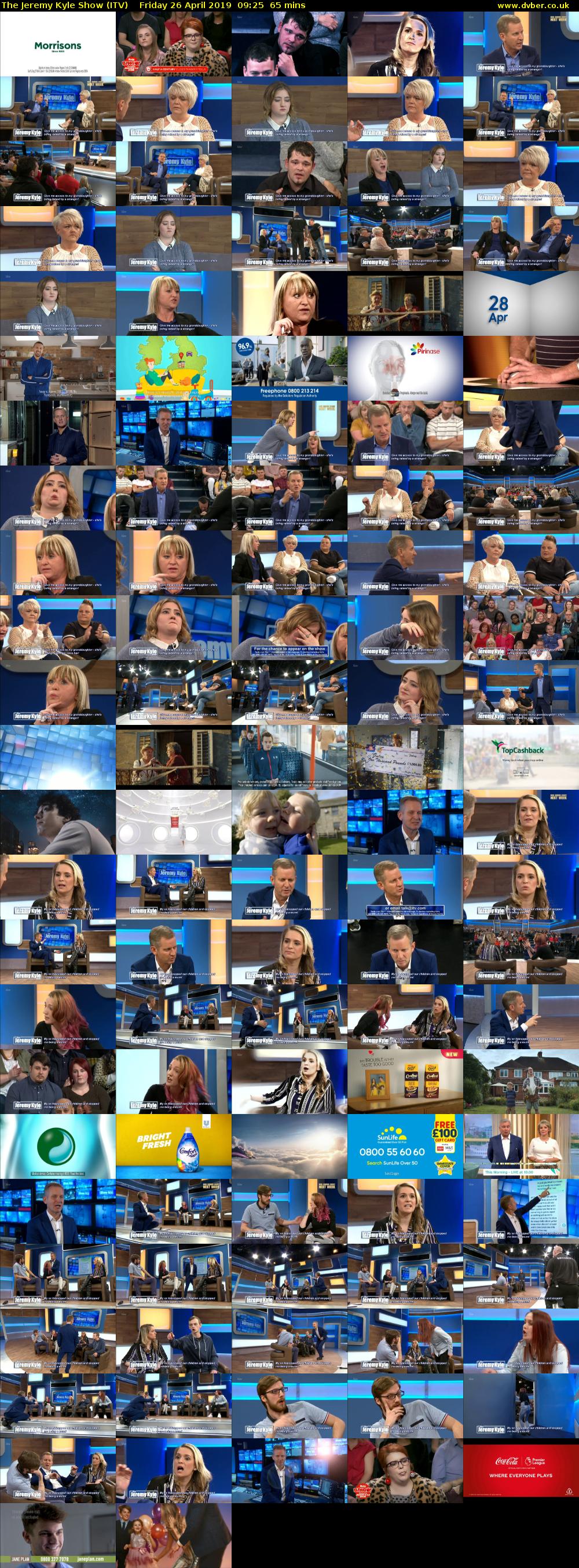 The Jeremy Kyle Show (ITV) Friday 26 April 2019 09:25 - 10:30