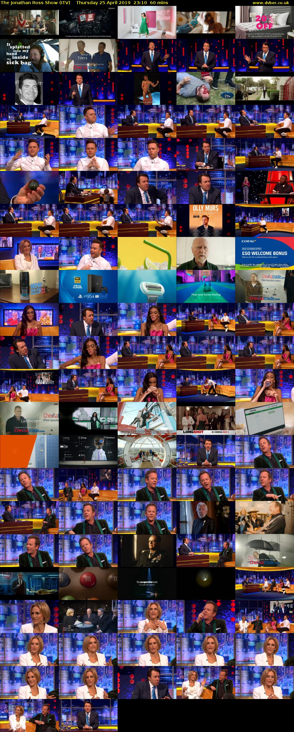 The Jonathan Ross Show (ITV) Thursday 25 April 2019 23:10 - 00:10
