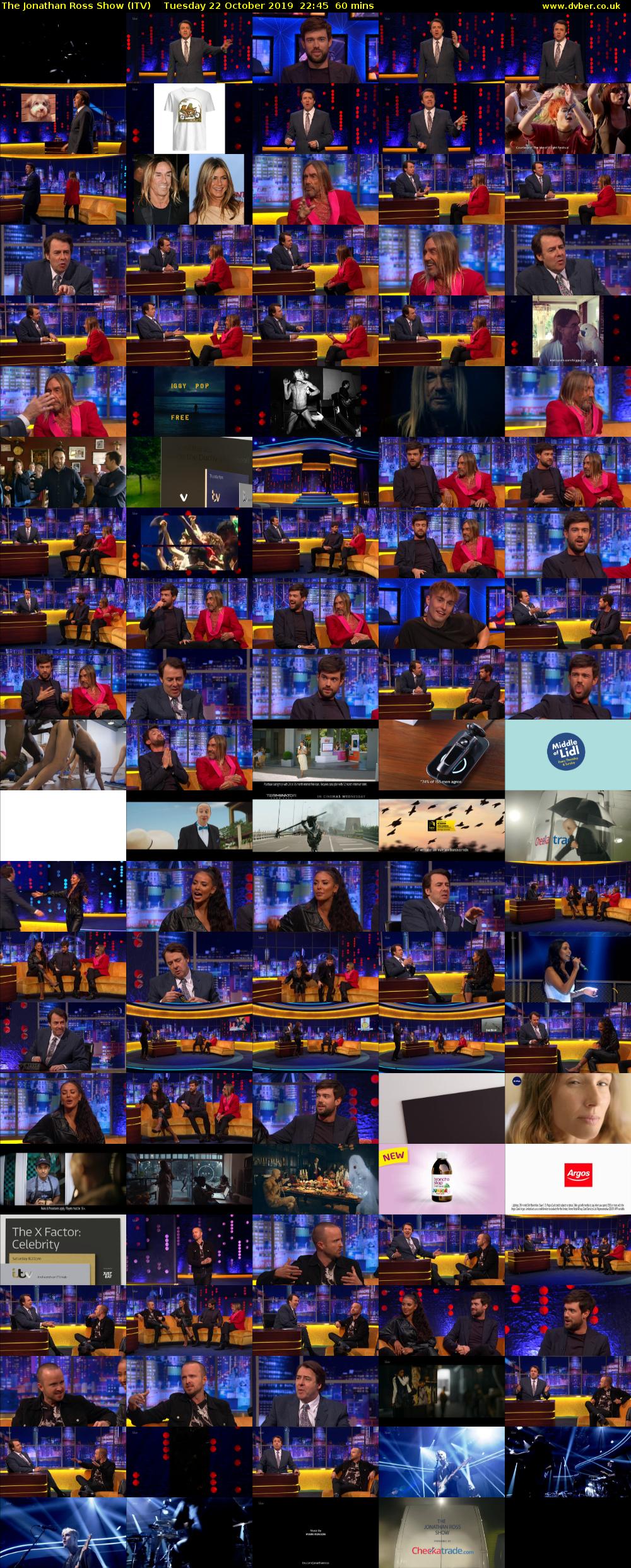 The Jonathan Ross Show (ITV) Tuesday 22 October 2019 22:45 - 23:45