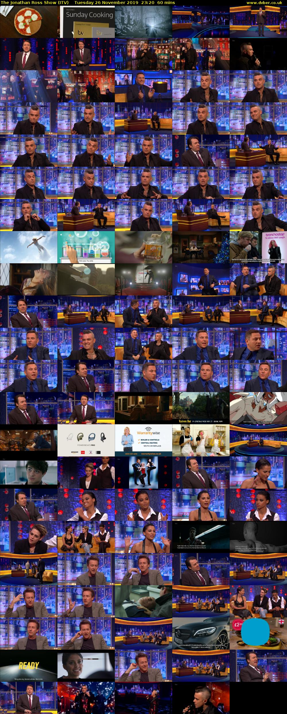 The Jonathan Ross Show (ITV) Tuesday 26 November 2019 23:20 - 00:20