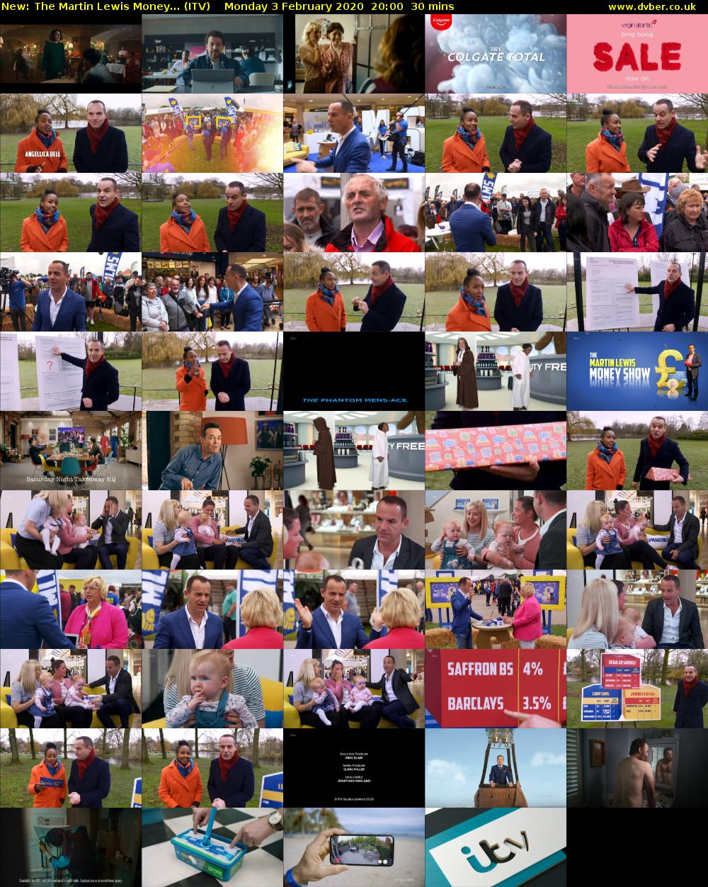 The Martin Lewis Money... (ITV) Monday 3 February 2020 20:00 - 20:30