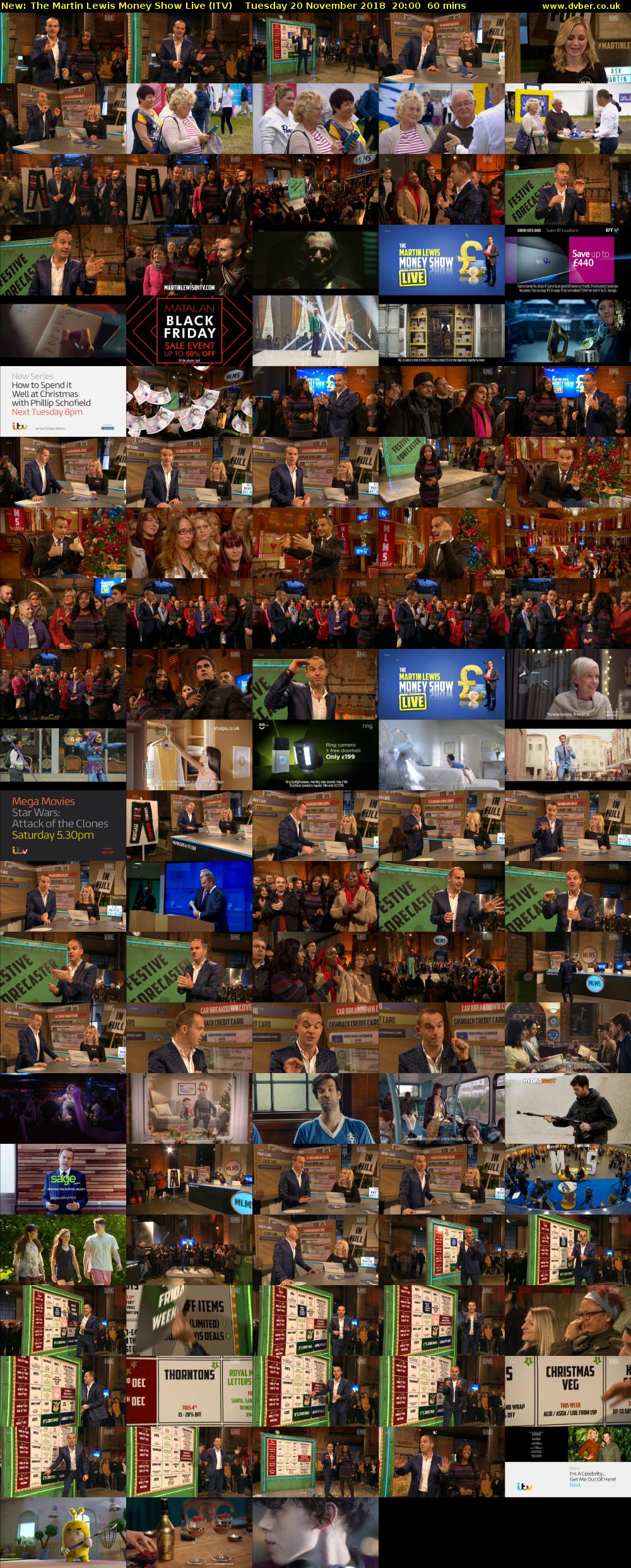 The Martin Lewis Money Show Live (ITV) Tuesday 20 November 2018 20:00 - 21:00