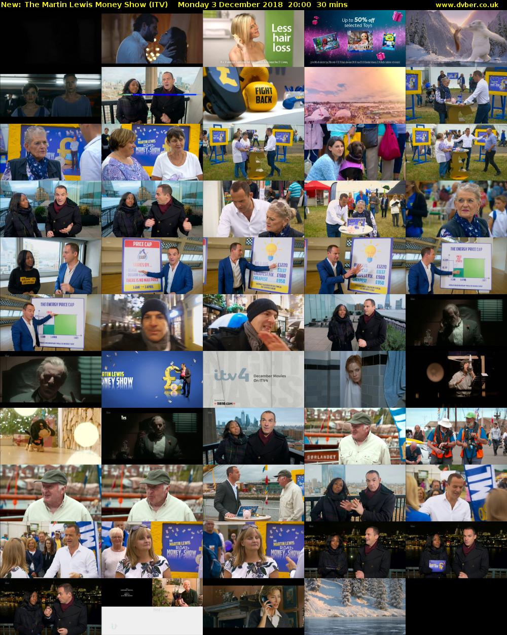 The Martin Lewis Money Show (ITV) Monday 3 December 2018 20:00 - 20:30