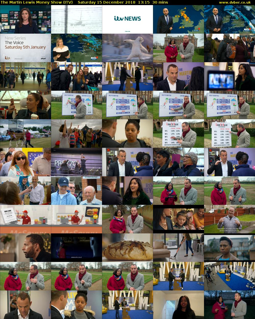 The Martin Lewis Money Show (ITV) Saturday 15 December 2018 13:15 - 13:45
