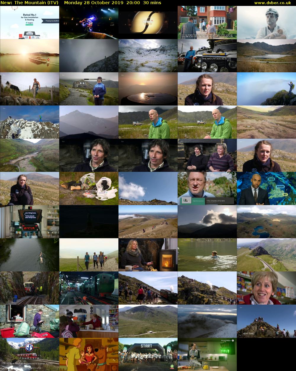 The Mountain (ITV) Monday 28 October 2019 20:00 - 20:30