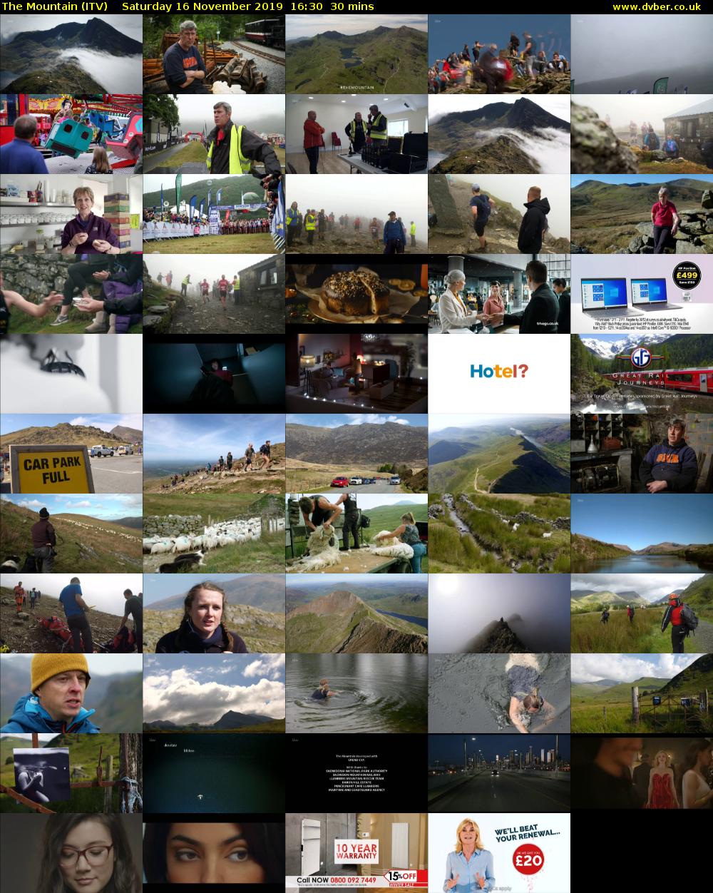 The Mountain (ITV) Saturday 16 November 2019 16:30 - 17:00