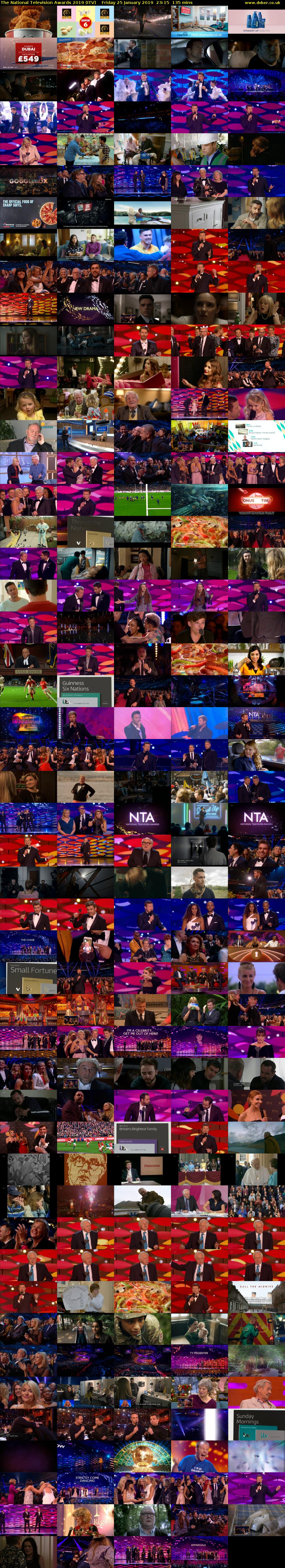 The National Television Awards 2019 (ITV) Friday 25 January 2019 23:15 - 01:30