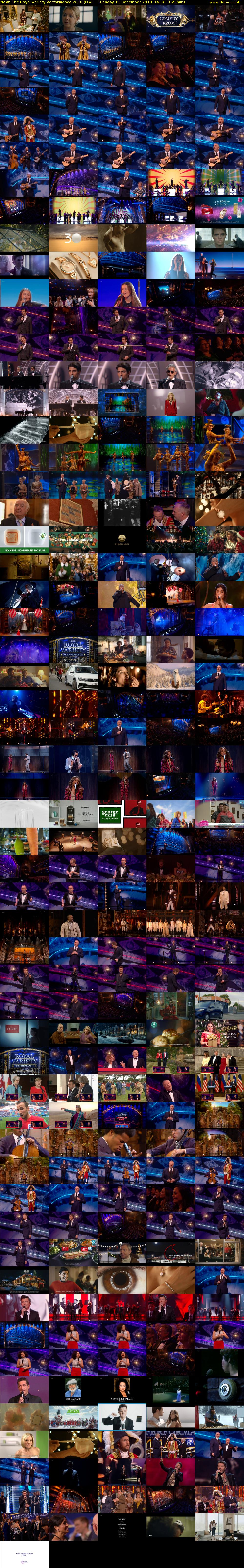 The Royal Variety Performance 2018 (ITV) Tuesday 11 December 2018 19:30 - 22:05