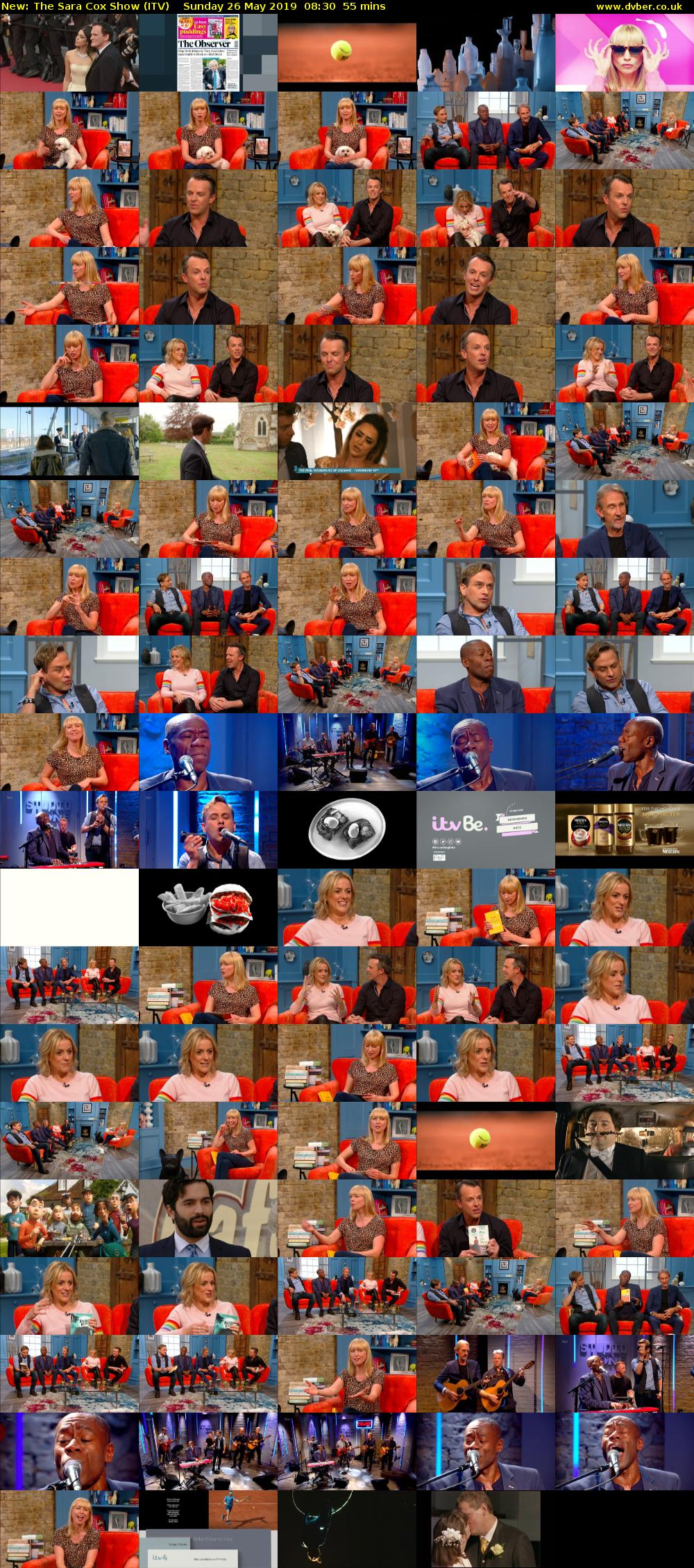 The Sara Cox Show (ITV) Sunday 26 May 2019 08:30 - 09:25