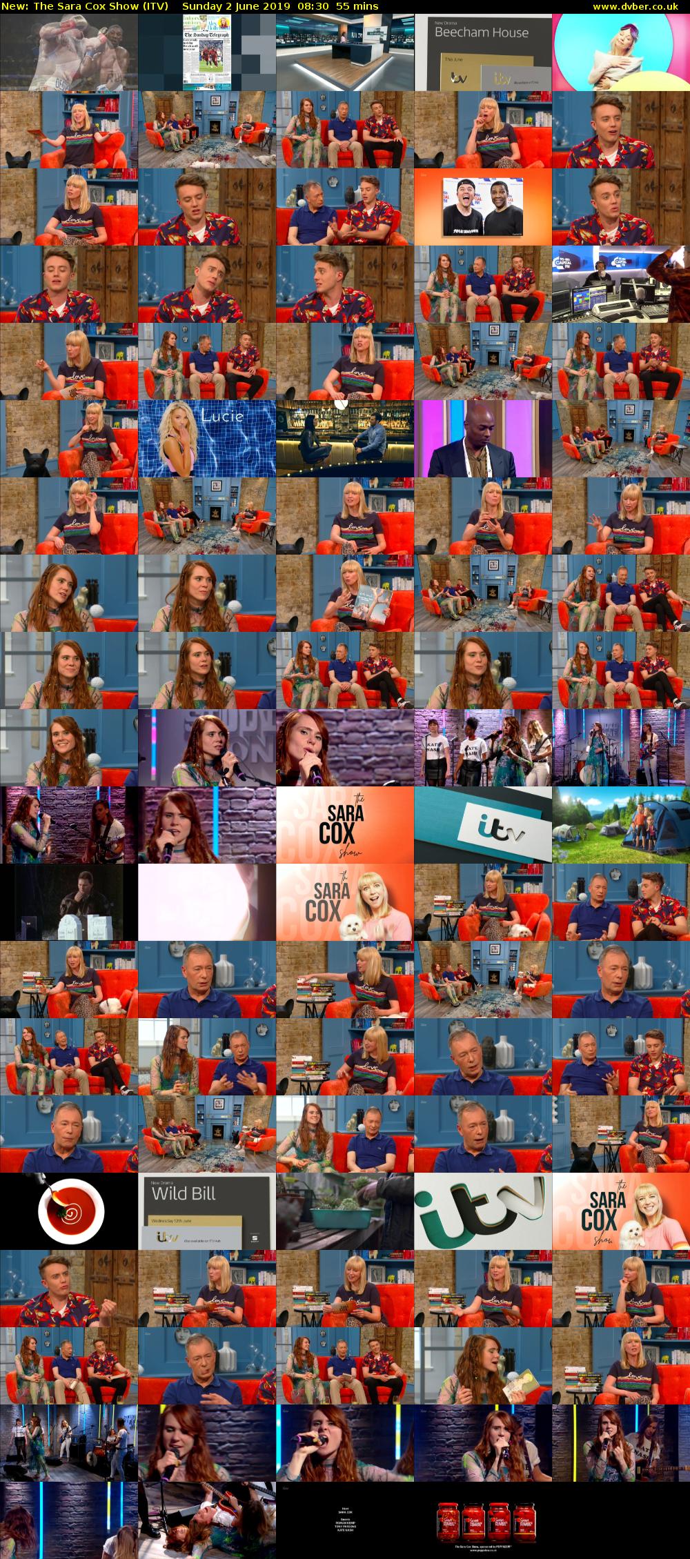 The Sara Cox Show (ITV) Sunday 2 June 2019 08:30 - 09:25