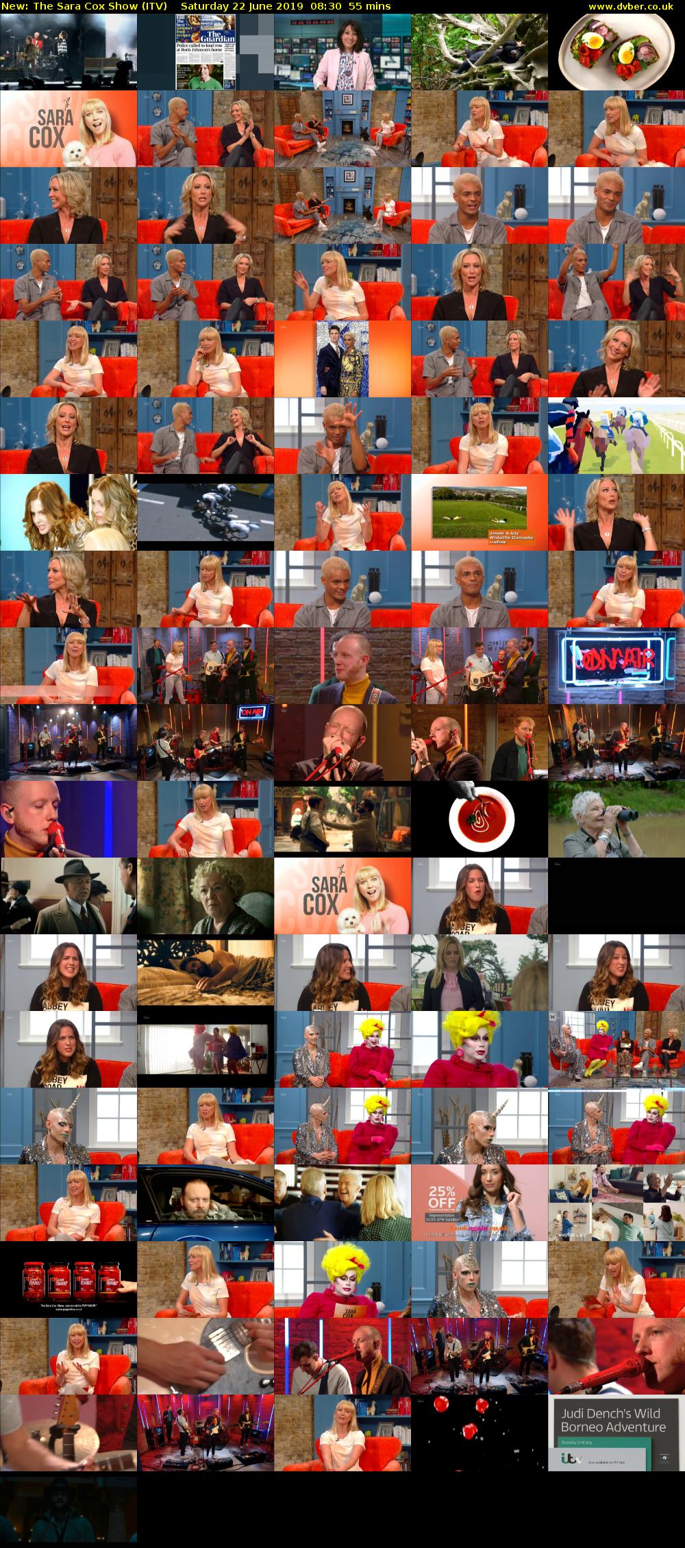 The Sara Cox Show (ITV) Saturday 22 June 2019 08:30 - 09:25