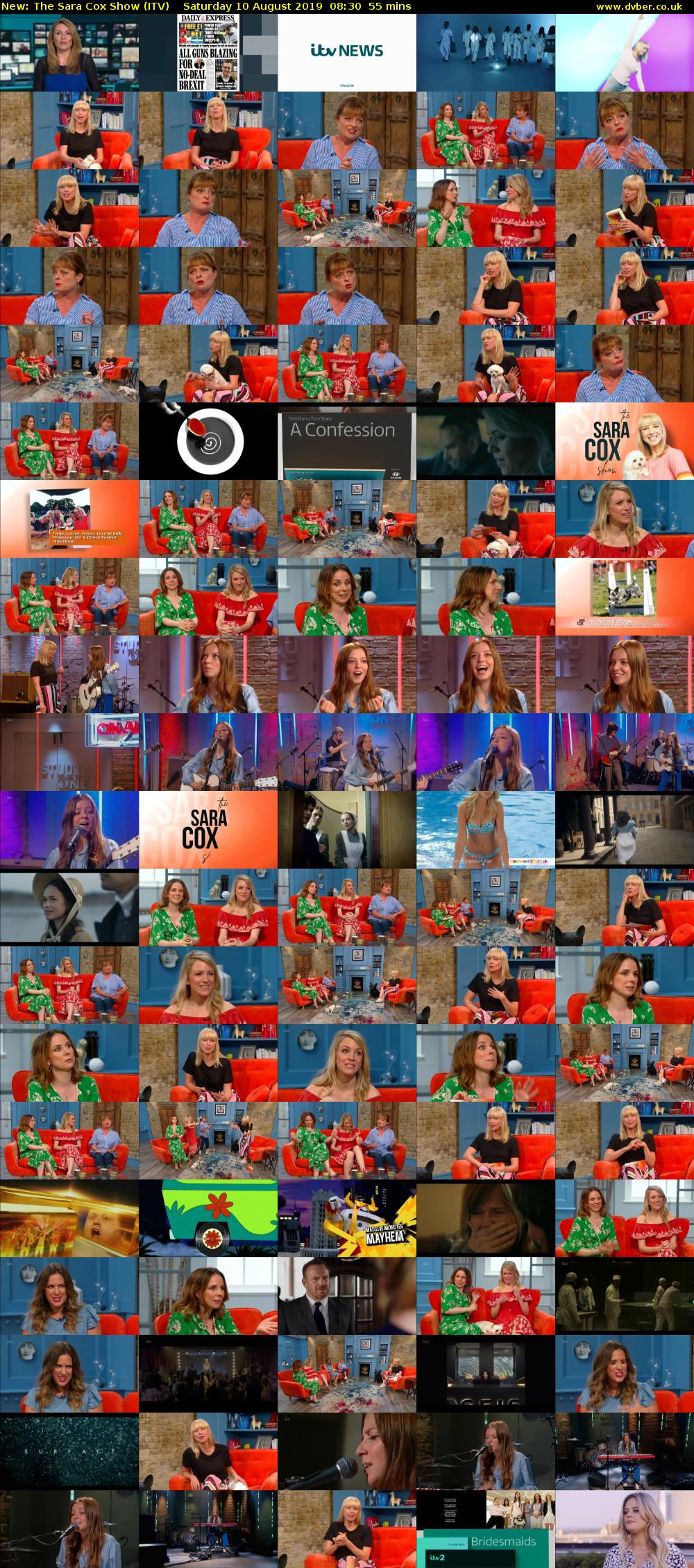 The Sara Cox Show (ITV) Saturday 10 August 2019 08:30 - 09:25