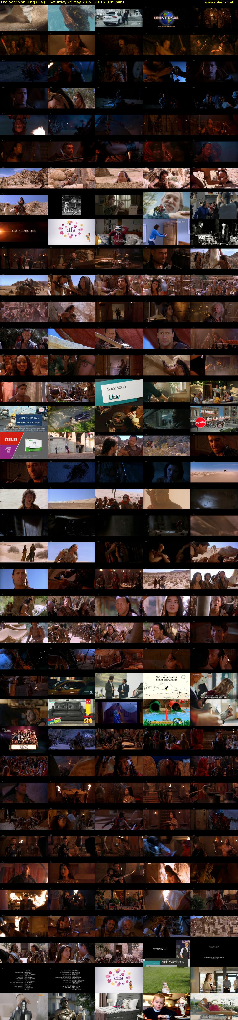 The Scorpion King (ITV) Saturday 25 May 2019 13:15 - 15:00