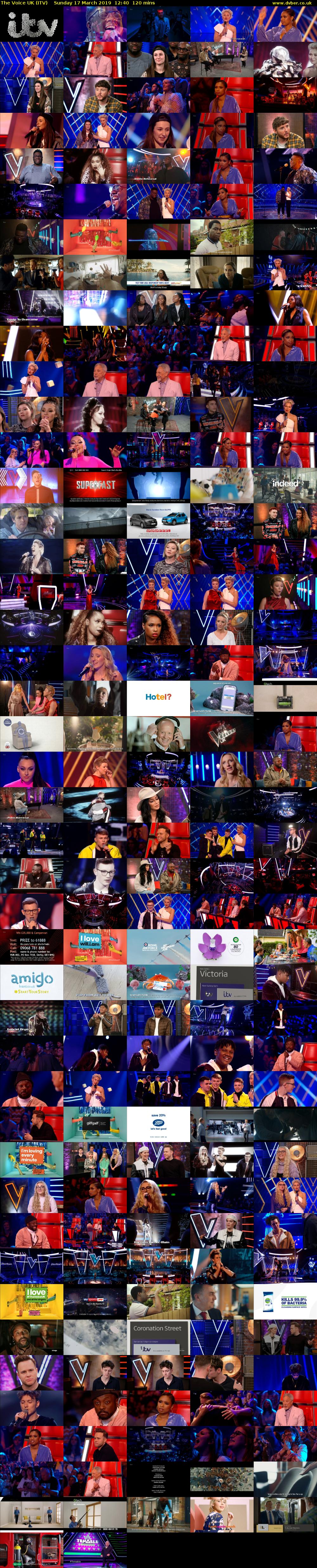 The Voice UK (ITV) Sunday 17 March 2019 12:40 - 14:40