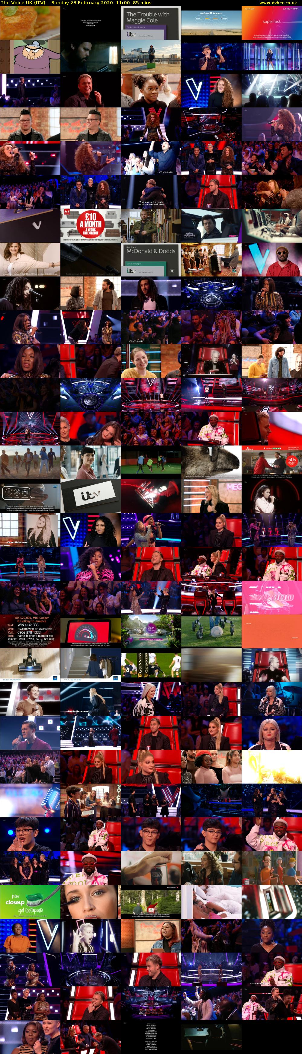The Voice UK (ITV) Sunday 23 February 2020 11:00 - 12:25