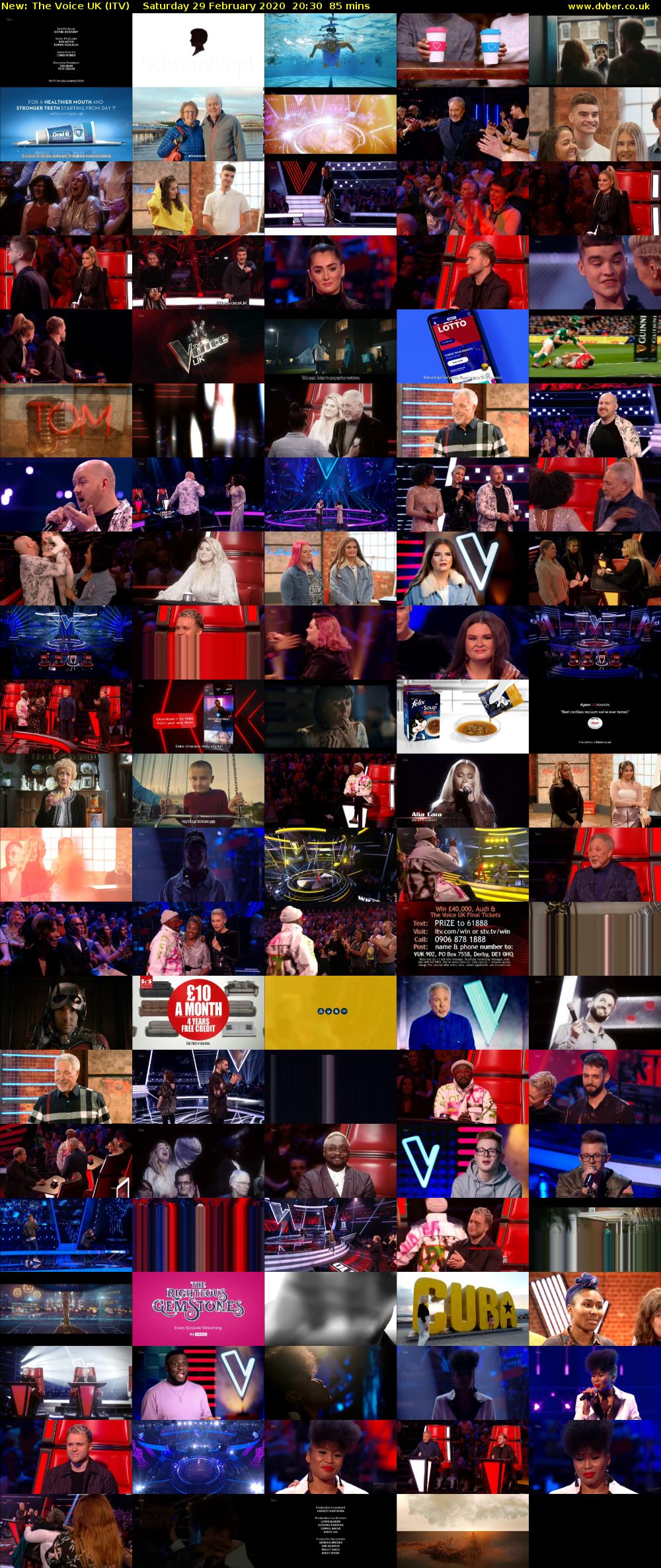 The Voice UK (ITV) Saturday 29 February 2020 20:30 - 21:55