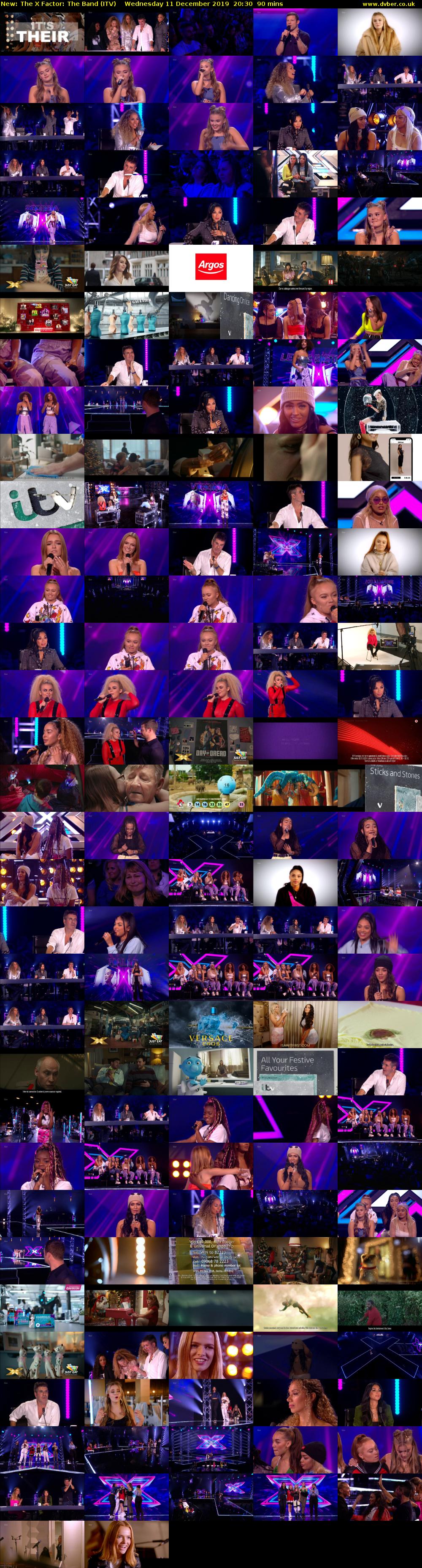 The X Factor: The Band (ITV) Wednesday 11 December 2019 20:30 - 22:00