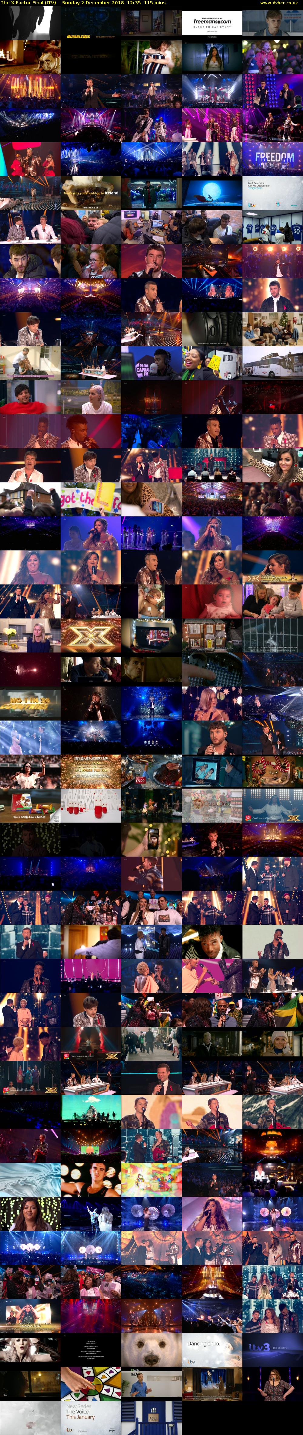 The X Factor Final (ITV) Sunday 2 December 2018 12:35 - 14:30